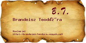 Brandeisz Teodóra névjegykártya